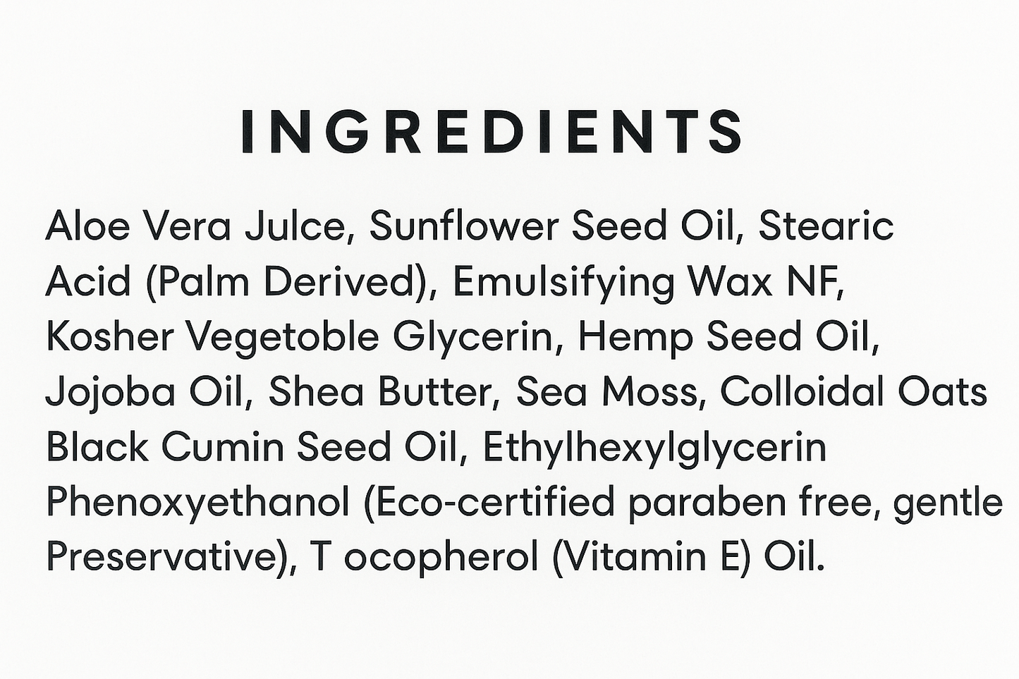 HydraMoss Soothing Cream | Sea Moss + Aloe & Oats for Natural Eczema Relief