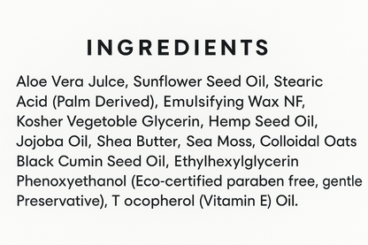 HydraMoss Soothing Cream | Sea Moss + Oats for Natural Eczema Relief