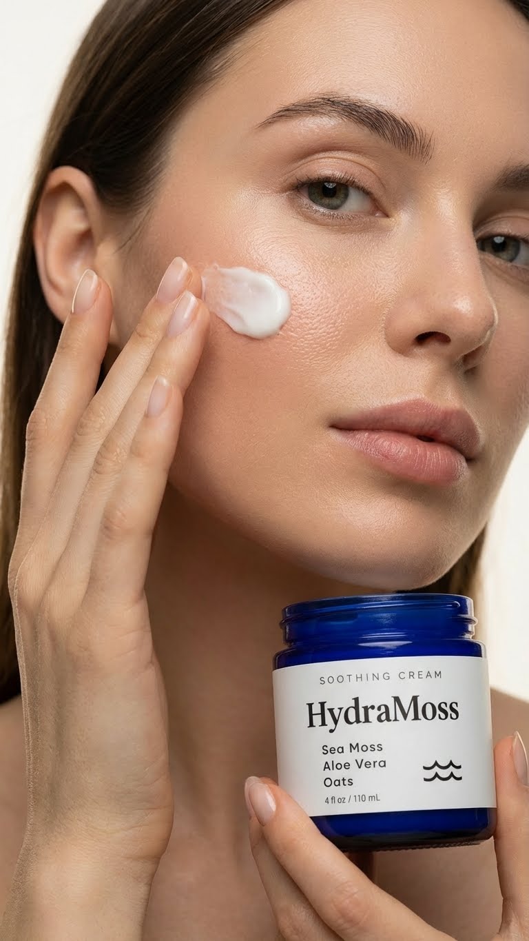 HydraMoss Soothing Cream | Sea Moss + Aloe & Oats for Natural Eczema Relief